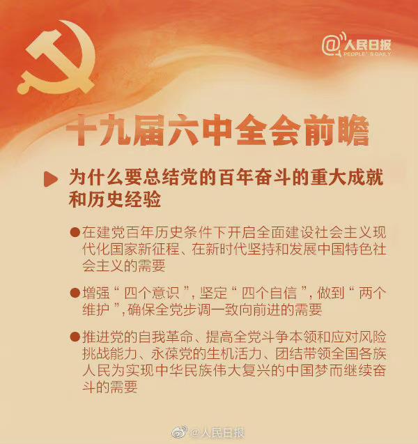 收藏了解!十九届六中全会知识点