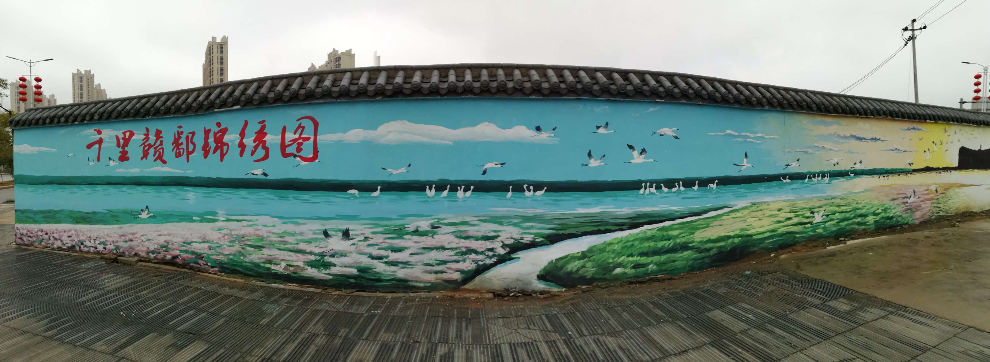 南昌这个工地围墙绘画气壮山河